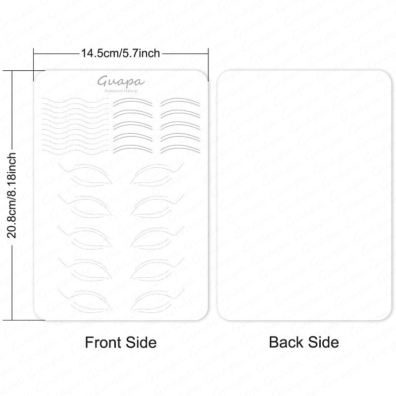 MARLLOGIVA 2pcs White Permanent Makeup Practice Eyeliner Skin Silicone Latex Eyes Silicone Practice Mat Template for Precision Training (White Skin) - Image 4