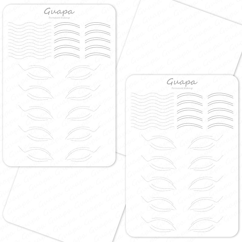 MARLLOGIVA 2pcs White Permanent Makeup Practice Eyeliner Skin Silicone Latex Eyes Silicone Practice Mat Template for Precision Training (White Skin) - Image 3