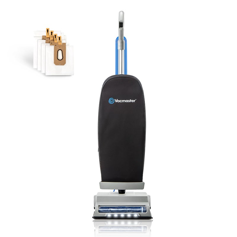 Vacmaster UB0402 Commercial Vacuum Cleaner Ultra-Lightweight 14L Capacity Bagged Upright Vac with LED Headlight and 2-Speed Setting Powerful Suction for Pets, Carpets & Hard Floor - Image 1