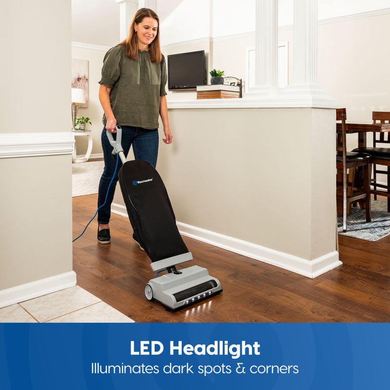 Vacmaster UB0402 Commercial Vacuum Cleaner Ultra-Lightweight 14L Capacity Bagged Upright Vac with LED Headlight and 2-Speed Setting Powerful Suction for Pets, Carpets & Hard Floor - Image 5