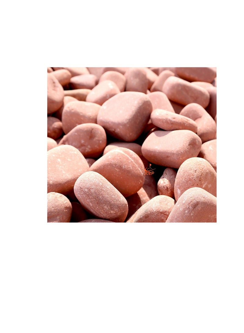 KNP Tumbled Red River Stone Natural Garden Material 3-5 cm 20kg - Image 3