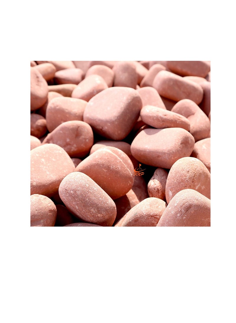KNP Tumbled Red River Stone Natural Garden Material 3-5 cm 20kg - Image 1