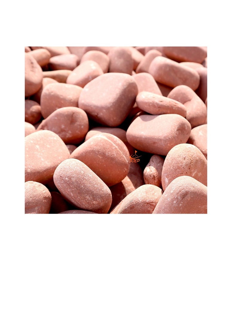 KNP Tumbled Red River Stone Natural Garden Material 3-5 cm 20kg - Image 2