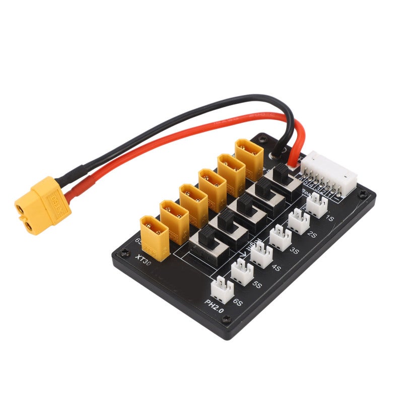 1S Lipo Series Charging Board with XT30 and PH2.0 Plugs - Balanced Charging Board for 1 to 6 Batteries - Safe Series Charging Solution for Tiny Whoop Lihv Batteries - Image 4
