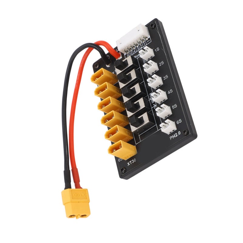 1S Lipo Series Charging Board with XT30 and PH2.0 Plugs - Balanced Charging Board for 1 to 6 Batteries - Safe Series Charging Solution for Tiny Whoop Lihv Batteries - Image 3