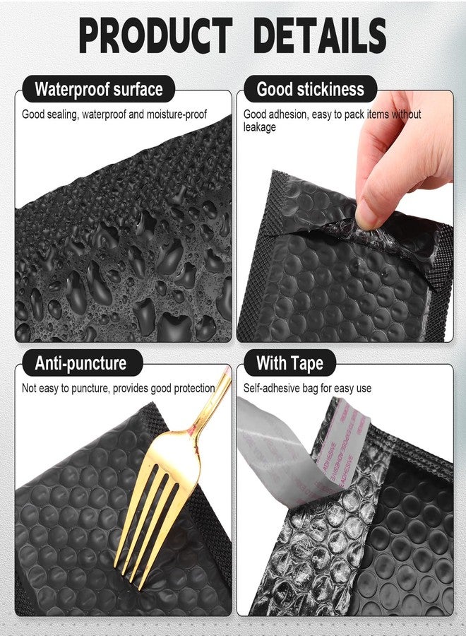 Engrowtic 302 Pcs Trading Card Shipping Protector Set Include 200 Precut Plastic Inserts Card Mailers 100 Poly Bubble Mailers Padded Envelopes and 2 Masking Tape(Black,5.1 x 5.9 Inch) - Image 3