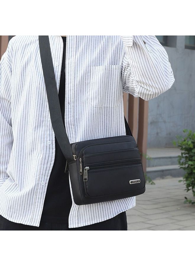 【Six Zipper Bag】 Multi-layer Small Bag Men's Bag Crossbody Bag Business Bag Collection Wallet Men's Waterproof Shoulder Bag-Color:Six Layer Zipper Green - Image 3