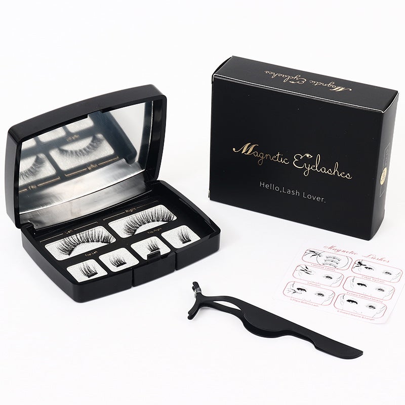 Temu Shein Popular Mirror Box Dual Magnetic Three Magnet 2+4 Small Clusters 2+6 Magnet Eyelash Magnet - Image 2