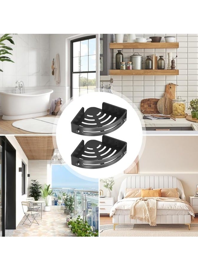 عام منظم دش زاوي، رف دش متعدد الوظائف، رف حمام مزود بأنبوب تصريف مجوف، رف دش، رف دش مضاد للصدأ للبانيو، ملحقات. - Image 3