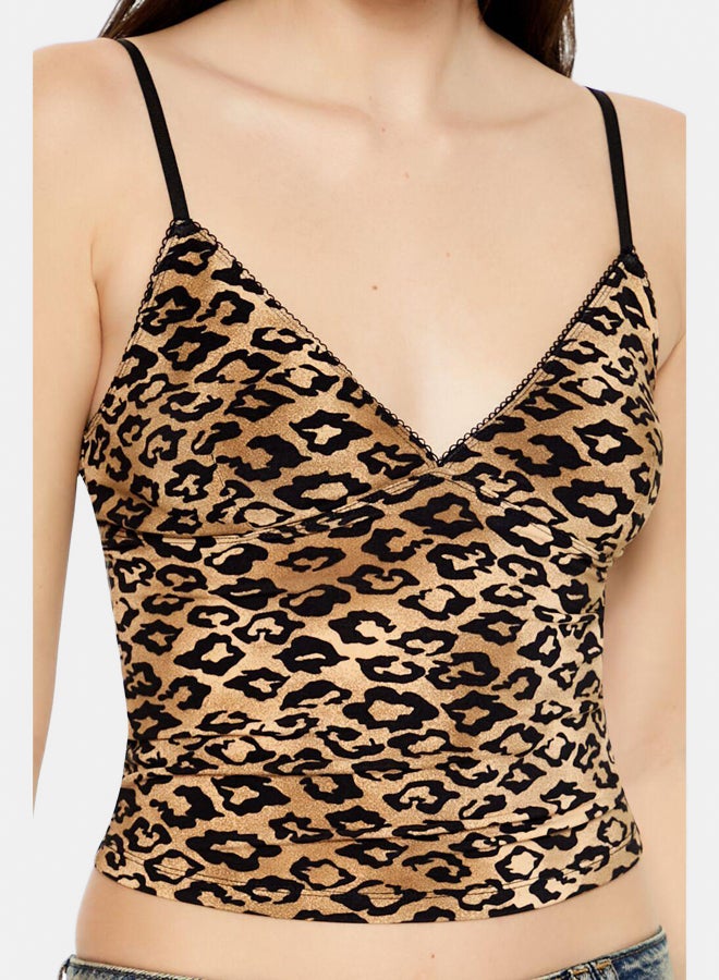 FOREVER 21 Leopard Print Cropped Cami - Image 3