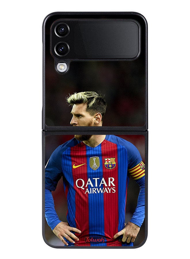 Tolwak Samsung Galaxy Z Flip 4 Protective Case Cover Messi Barcelona - Image 1