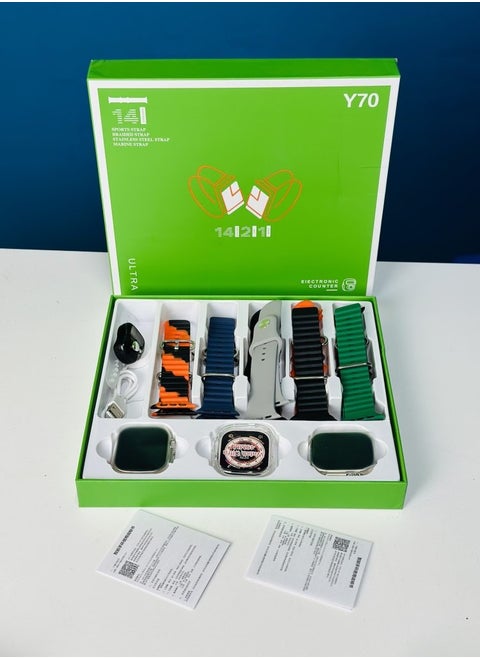 Generic Y70 Smart Watch With 5 Strap
