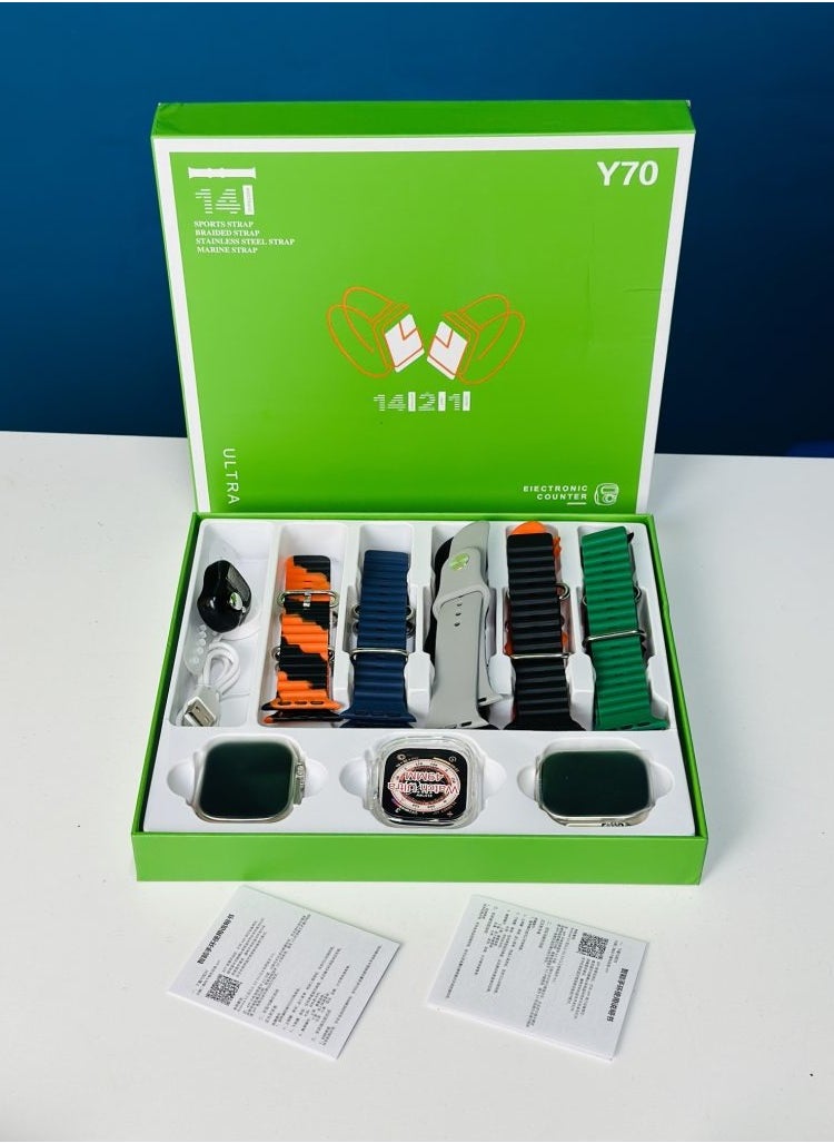 Generic Y70 Smart Watch With 5 Strap