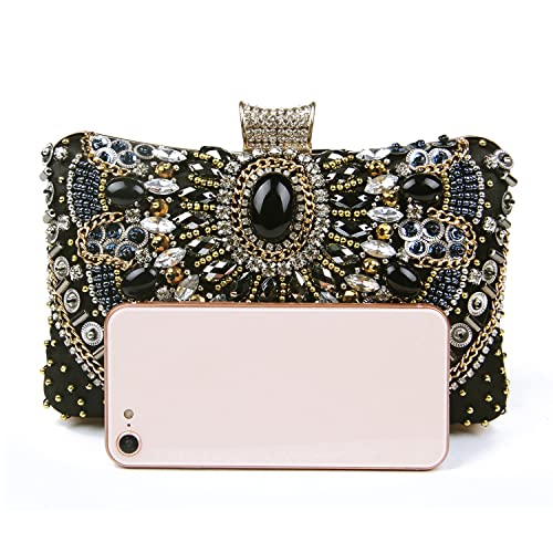 Lanpet Women Clutches Crystal Rhinestone Evening Handbag Chain Strap Shoulder Bag - Image 5