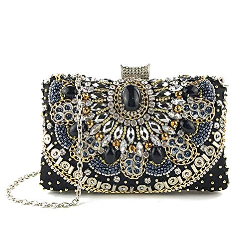 Lanpet Women Clutches Crystal Rhinestone Evening Handbag Chain Strap Shoulder Bag - Image 1