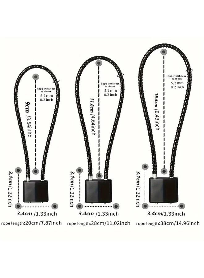 Anti Theft Steel Wire Key Lock 20cm Rope Length with 2 Keys for Scooter Helmets Storage - Image 5