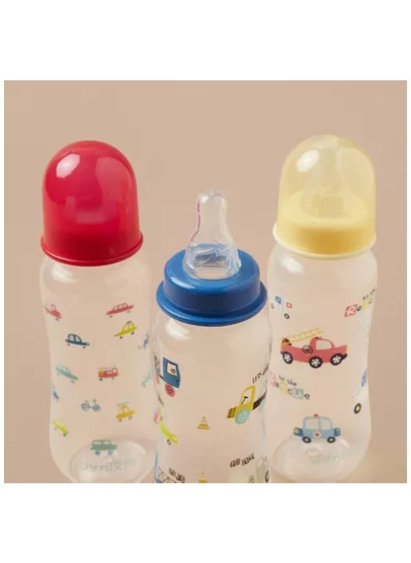 JUNIORS Printed Feeding Bottle Set 3-Piece 250 ML  - Image 4