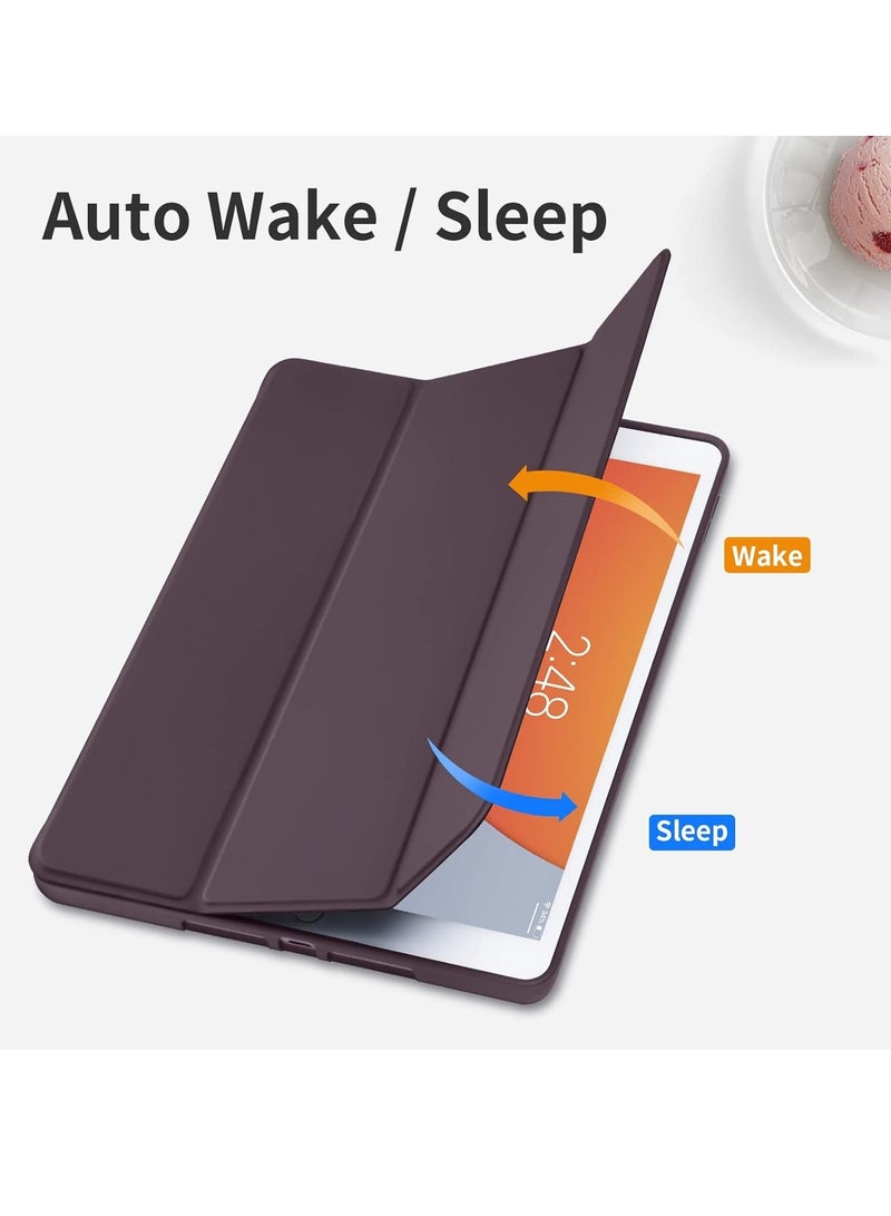 Raxoom iPad 9th/8th/7th Generation Case (2021/2020/2019) - iPad 10.2-Inch Case with Pencil Holder, Slim Soft TPU Back Smart Magnetic Stand (Dark Cherry) - Image 3