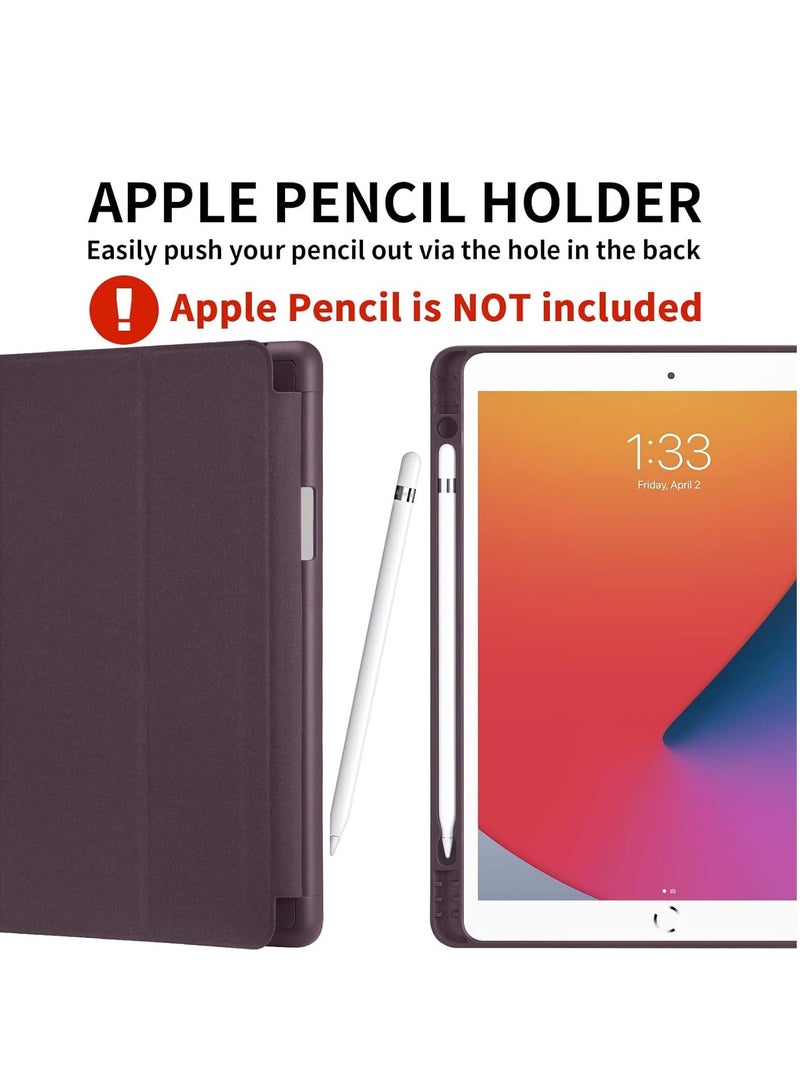 Raxoom iPad 9th/8th/7th Generation Case (2021/2020/2019) - iPad 10.2-Inch Case with Pencil Holder, Slim Soft TPU Back Smart Magnetic Stand (Dark Cherry) - Image 4