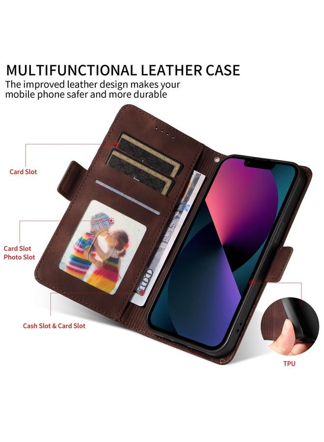 S-TOP Case For iPhone 12 Pro Max Embossed Rhombus Starry Leather Phone Case - Image 5