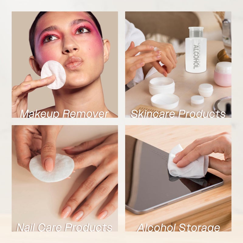 Pana 9oz Gray with Word Imprint Push Down Pump Dispenser Empty Refillerable Bottle with Flip Top Cap - for Nail Polish, Travel, Cosmetics Packaging - Image 4