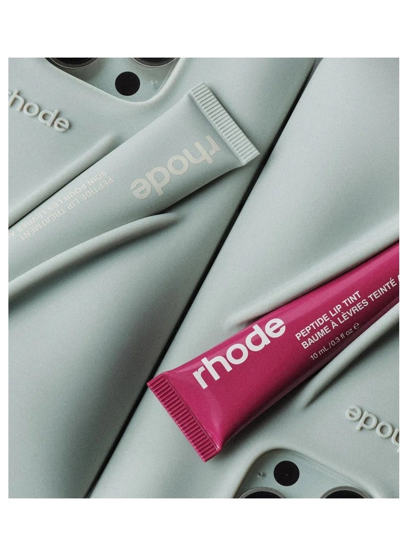 rhode Lip Gloss Phone Case with Lip Tint, For iPhone Case Liquid Silicone Camera Protection Lipstick Lip Glaze Phone Case for iPhone 16 Pro Max (Grey) - Image 2