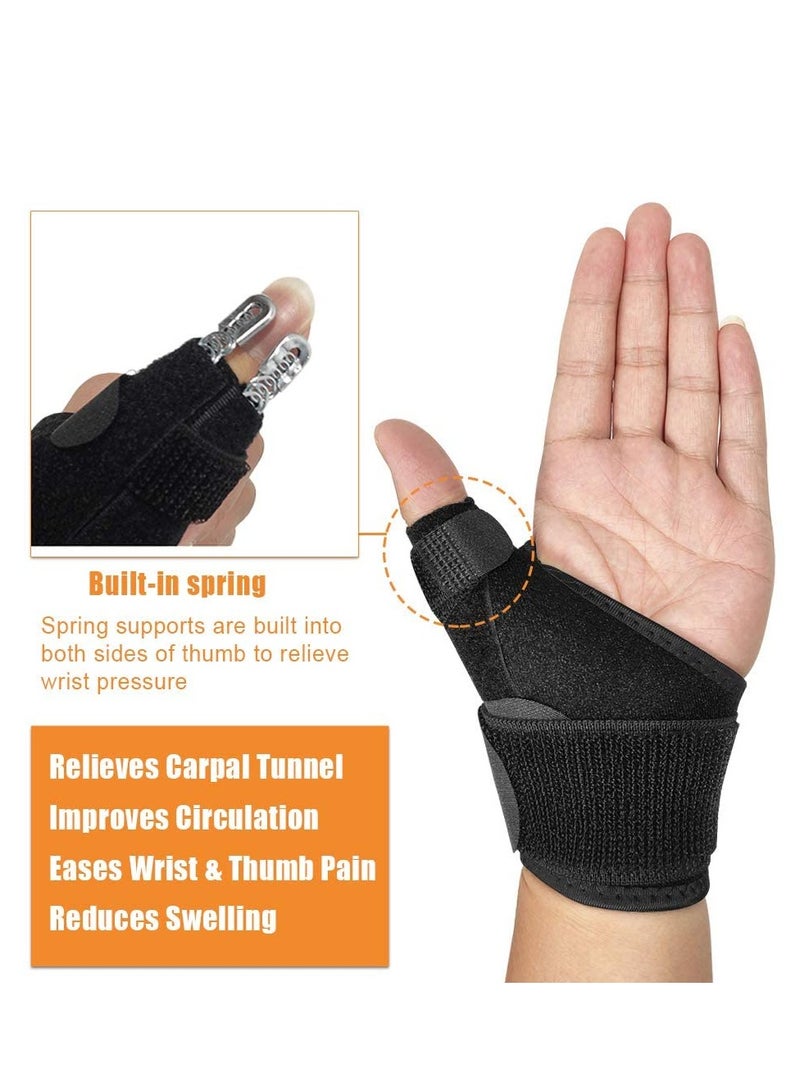 KASTWAVE Wrist Brace for Carpal Tunnel, 1 Pack Adjustable Thumb Wrist Support Brace for Sports Protecting/Tendonitis Pain Relief, Splint Wrist Brace Day Night Support for Women Men - Image 2