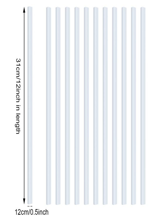 Pelopy 10 Pieces Binding Bars Slide Grip Binding Bars for School and Office Report Cover A4 Spine, 12 Inch, 40 Sheet Capacity(White) - Image 2