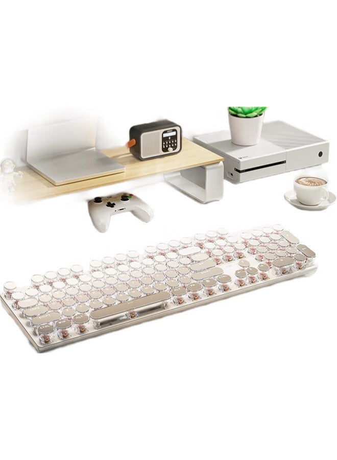 Eweadn V30 Wireless Bluetooth Tri-Mode Punk Mechanical Keyboard, Retro Gradient High Aesthetic, For Men And Women, E-Sports Gaming, Office, Desktop, Laptop Peripherals, Glacier Blue Retro - Image 2