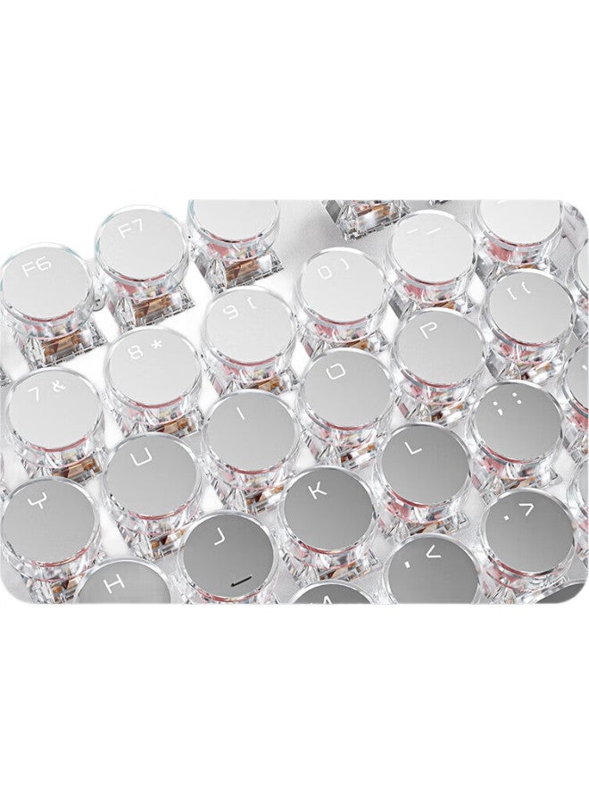 Eweadn V30 Wireless Bluetooth Tri-Mode Punk Mechanical Keyboard, Retro Gradient High Aesthetic, For Men And Women, E-Sports Gaming, Office, Desktop, Laptop Peripherals, Glacier Blue Retro - Image 1