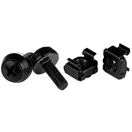 StarTech.com M5 x 12mm Screws and Cage Nuts - 100 Pack - M5 Mounting Screws and Cage Nuts for Server Rack and Cabinet - Black, TAA (CABSCREWM52B) - Image 3