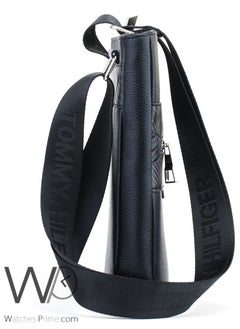 Tommy Hilfiger Plus Black Leather Tommy Hilfiger Crossbody Messenger Men Slim Bag  - Image 5