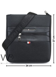 Tommy Hilfiger Plus Black Leather Tommy Hilfiger Crossbody Messenger Men Slim Bag  - Image 3
