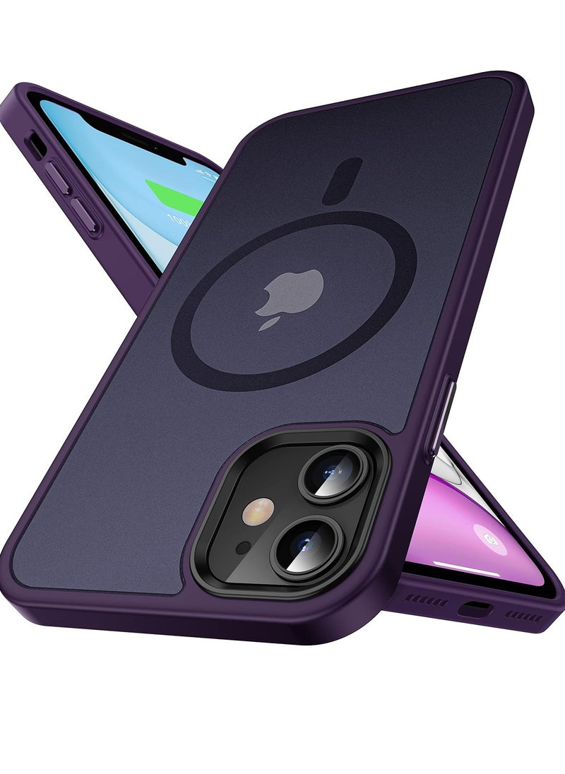 Denx - Magnetic Case for iPhone 11 6.1-Inch Compatible with MagSafe, Translucent Matte Back Slim Shockproof Phone Cover (purple) - Image 1
