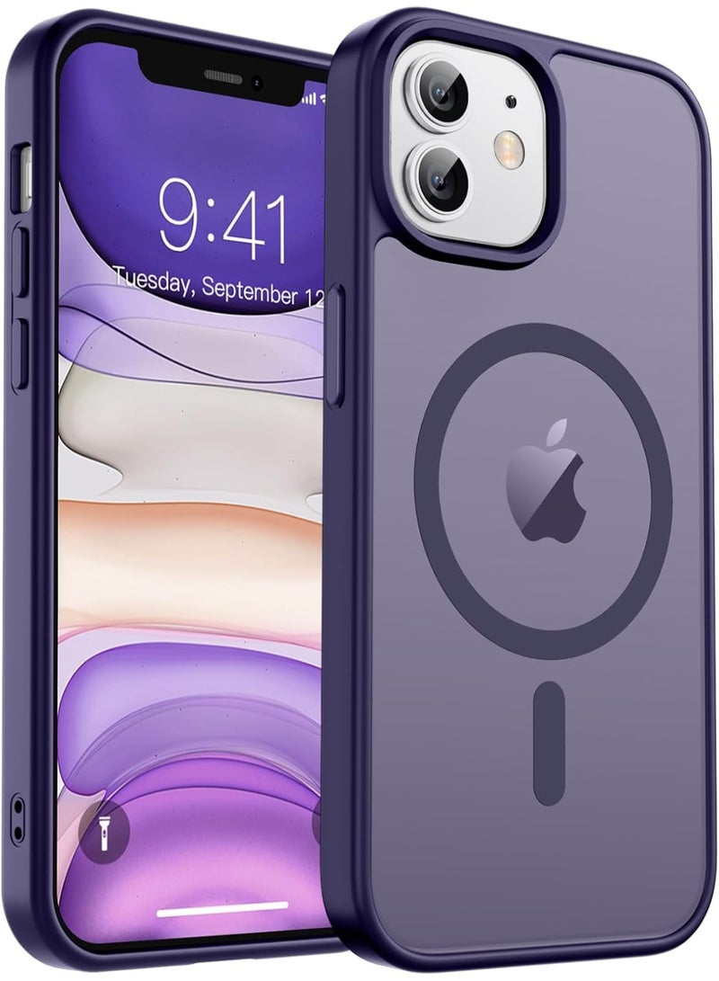 ACLIX Magnetic Case for iPhone 11 6.1-Inch Compatible with MagSafe, Translucent Matte Back Slim Shockproof Phone Cover (purple) - Image 1
