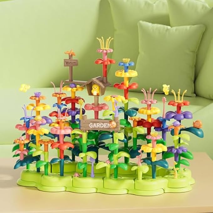 93PCS DIY BUILDING BLOCK FLORAL GARDEN PUZZLE TOY SET, BUILDING BLOCKS SET FOR CULTIVATING CHILDREN'S LOGICAL THINKING AND IMAGINATION, DESIGNED FOR CHILDREN, TEENS & ADULTS - Image 3