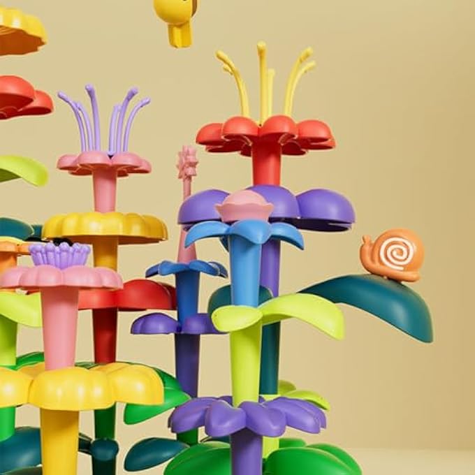 93PCS DIY BUILDING BLOCK FLORAL GARDEN PUZZLE TOY SET, BUILDING BLOCKS SET FOR CULTIVATING CHILDREN'S LOGICAL THINKING AND IMAGINATION, DESIGNED FOR CHILDREN, TEENS & ADULTS - Image 5