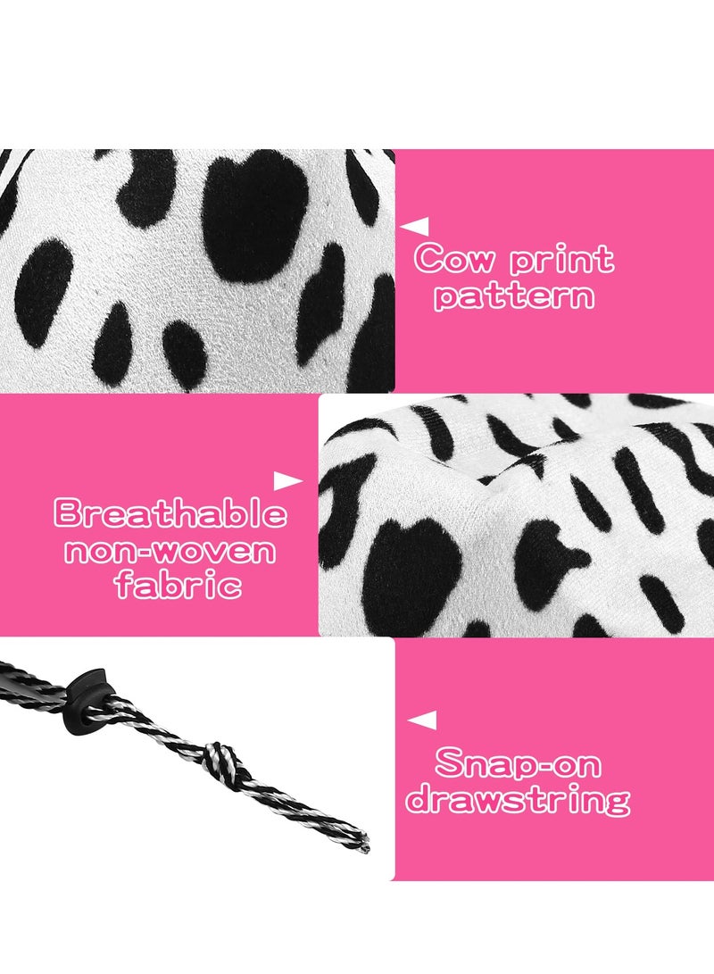 SYOSI Cowboy Hat, Reversible Cow Print Cowboy Hat for Women and Men White and Black Cowboy Hat with Clear Glasses for Party - Image 2