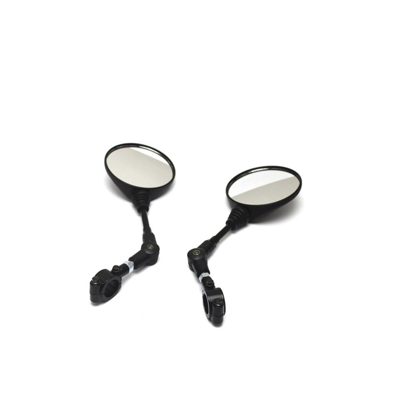 SOLARAE Universal Motorcycle Scooter Aluminum Alloy Handlebar Collapsible Round Shape Rearview Side Mirror Base Modified Accessories for Street Cars Universal Scooters 1 Pair - Image 3