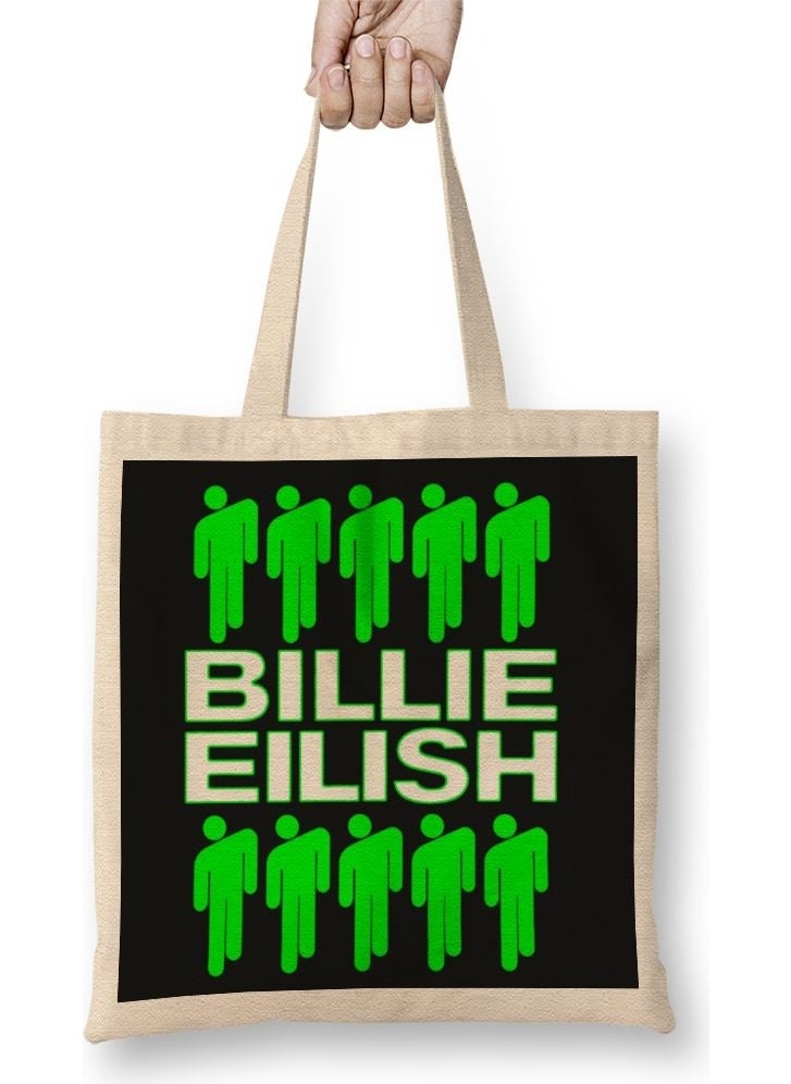 Baskı Dükkanı Print Shop Billie Eilish 012 Tote Bag Long Handle 