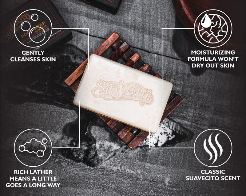 Suavecito Body & Hand Soap Bars Moisturizing With Masculine Original Fragrance 6 oz 6 Pack - Image 5