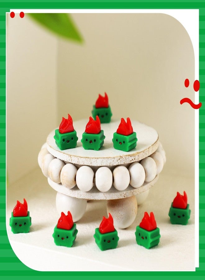 زينة حاوية قمامة صغيرة مشتعلة من سيمجوينج، هدايا تقدير للموظفين، هدايا شكر مضحكة بالجملة، تماثيل حاويات قمامة من الراتنج، إكسسوارات مكتبية لزملاء العمل والمعلمين (أخضر، 100 قطعة) - Image 5