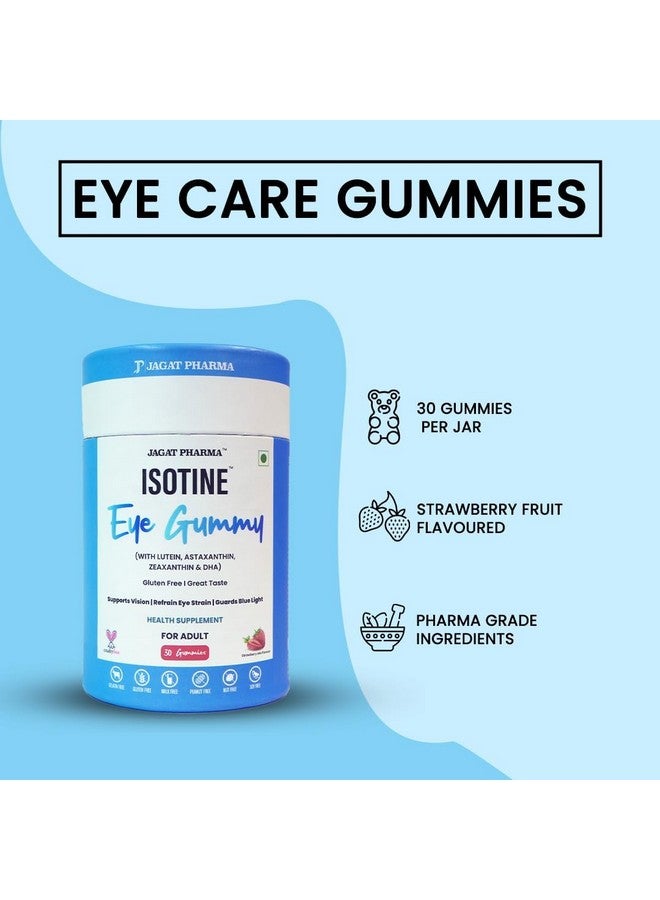 Jagat Pharma Isotine Eye Gummy with Lutein, Astaxanthin, Zeaxanthin & DHA, 30 Gummies, Gluten Free For Adults - Image 4