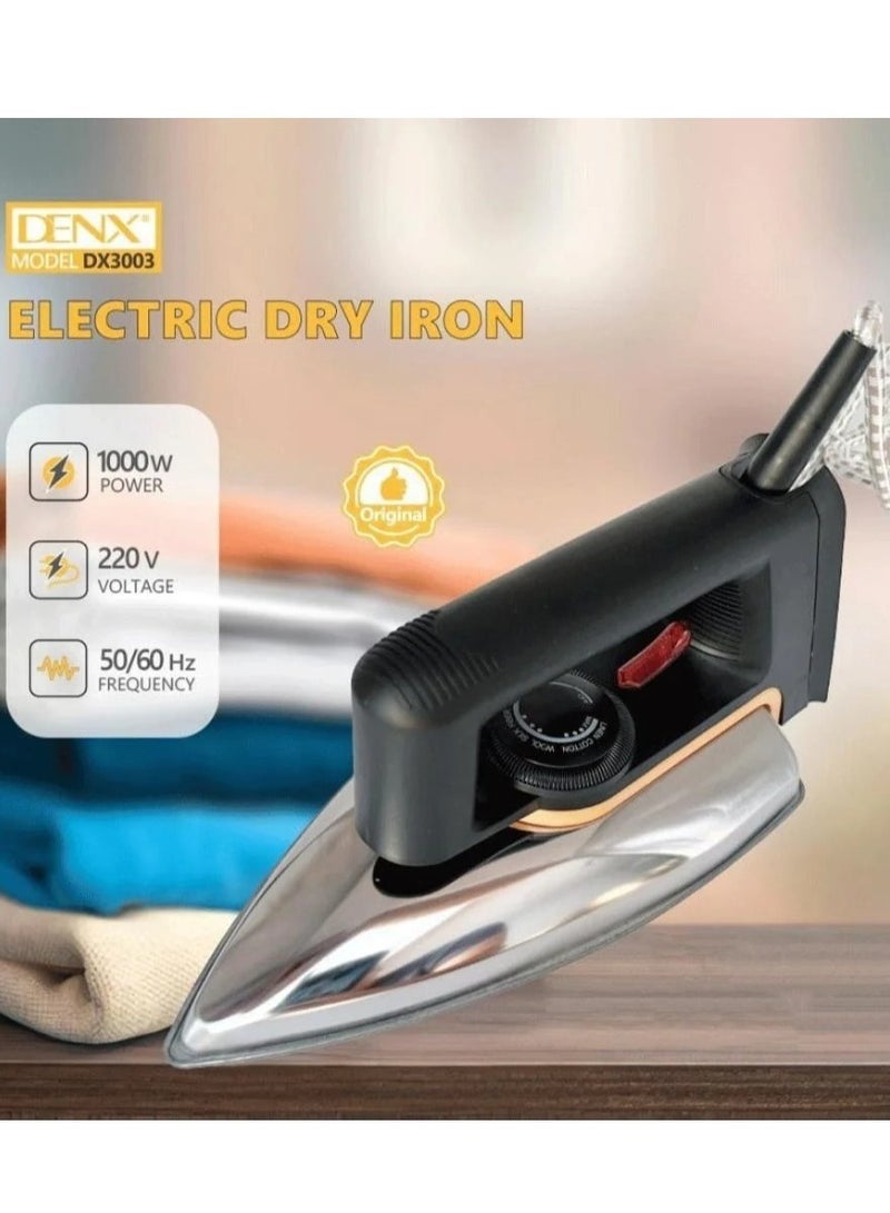 دينكس مكواة DENX DX3003 سريعة ودقيقة للتجفيف - تحكم ذكي في درجة الحرارة، قاعدة غير لاصقة، تصميم مريح وخفيف الوزن، كي ملابس سريع في المنزل. - Image 4