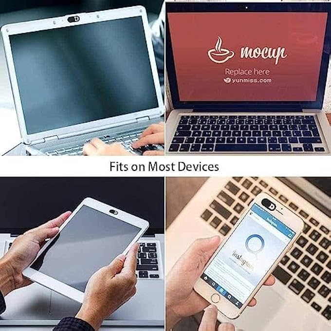 rayihni WEBCAM COVER, 3 PACK ULTRA THIN SLIDE WEB CAMERA COVERS FOR LAPTOP COMPUTER SMARTPHONE MAC IMAC MACBOOK, SLIDING BLOCKER COVER PROTECT YOUR PRIVACY - Image 3