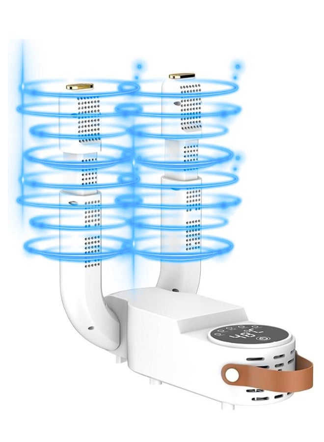 مجفف أحذية محمول مع مؤقت | مجفف أحذية كهربائي | مروحة حرارية سريعة الجفاف | تصميم قابل للطي والحمل، معقم بالأشعة فوق البنفسجية ومزيل للروائح لأحذية العمل وقفازات الشتاء - Image 1