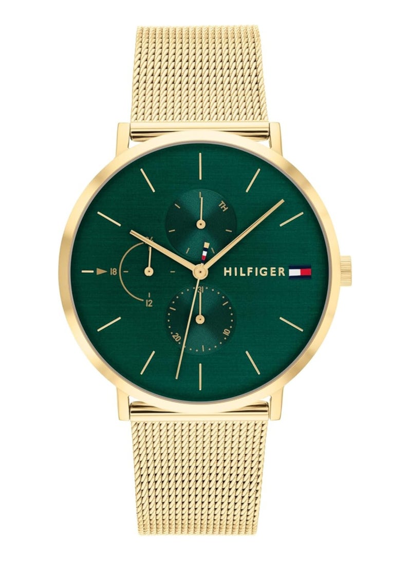 Tommy Hilfiger 1782766 Women's Analog Quartz Watch with Stainless Steel Strap - Green Dial - Image 1