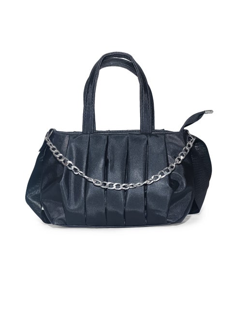 Stylish 2-Way Waterproof Crossbody & Hand Bag for Women with Metal Chain Detail