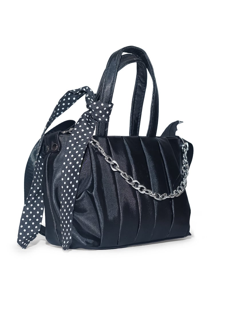 Stylish 2-Way Waterproof Crossbody & Hand Bag for Women with Metal Chain Detail - Image 3