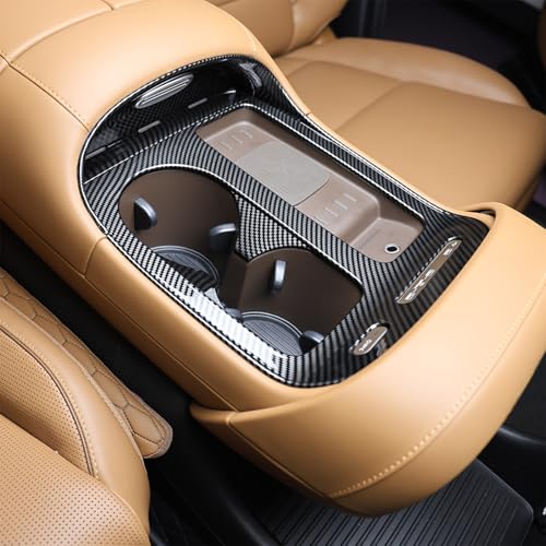Amzcar Compatible with Hyundai Palisade 2026 Accessories 7-Seater Center Console Cover Auto Console Gear Shift Central Water Cup Storage Box Trim (Carbon Fiber Pattern) - Image 5